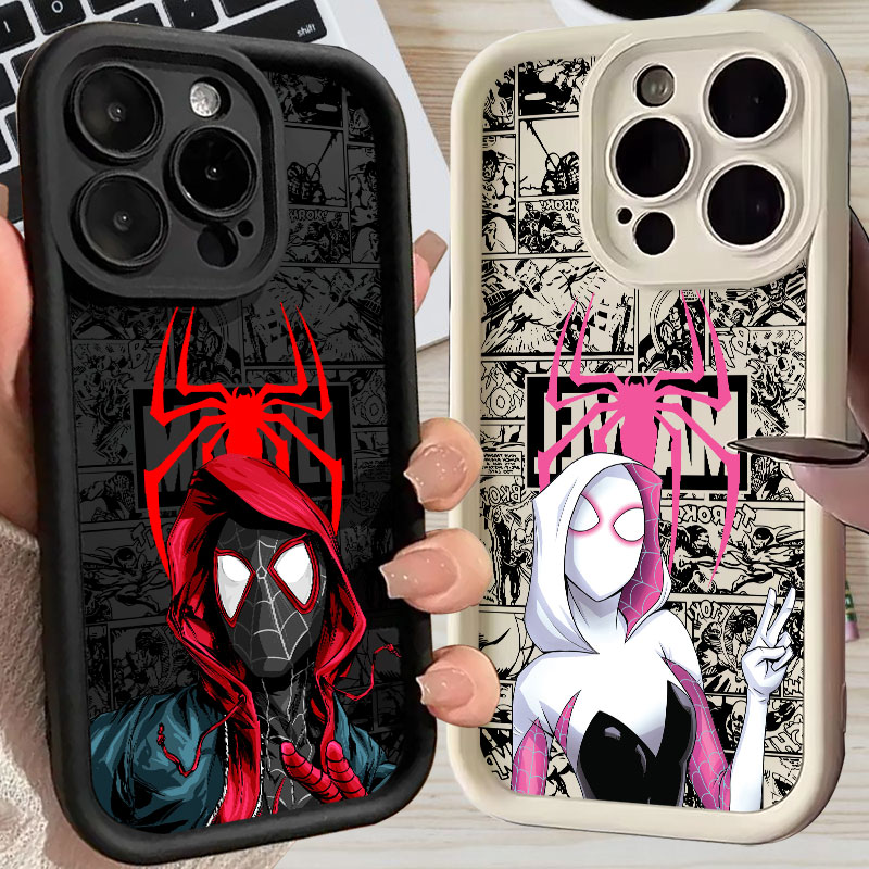 Phone Cases Iphone 16 Pro - เคสโทรศัพท์ลายสไปเดอร์แมน ไมลส์ โมราเลส เกวน มาร์เวล คอมิกส์