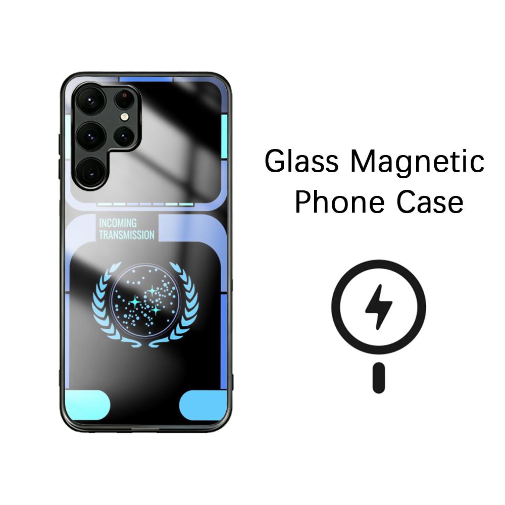 Phone Cases Magnetic - เคสโทรศัพท์ลายยานอวกาศสตาร์เทรคสุดหรู สำหรับ Samsung S26 S25 S24