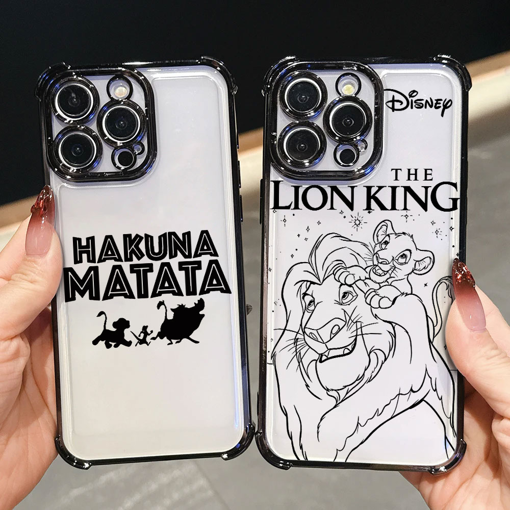 Phone Cases Disney - เคสกันกระแทกสุดหรูลาย The Lion King HAKUNA MATATA