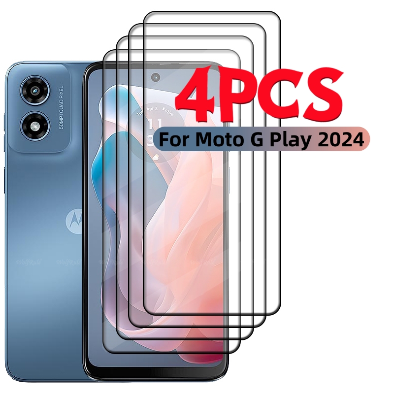 Phone Cases Moto G - 4PCSฝาครอบสําหรับMotorola Moto G Play 2024 แก้วMoto