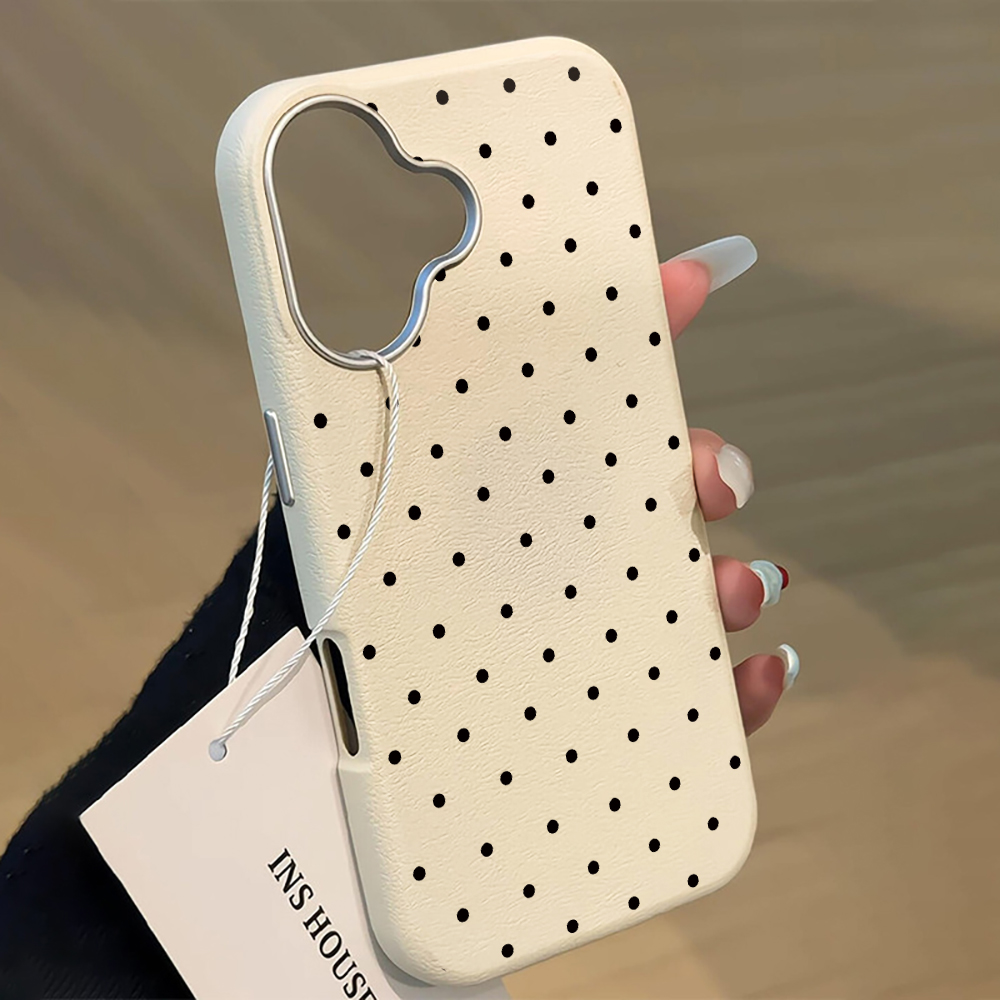 Phone Cases Trendy - เคสโทรศัพท์ลายจุดน่ารักสไตล์เกาหลี สำหรับ iPhone 16 15 17