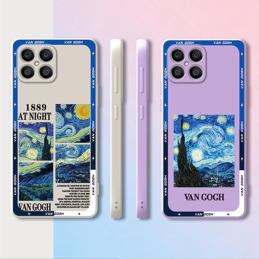 Phone Cases Honor - แวนโก๊ะภาพวาดสีน้ำมันเคสโทรศัพท์แบบนุ่มสำหรับ Honor X8b X8a X9b X7a