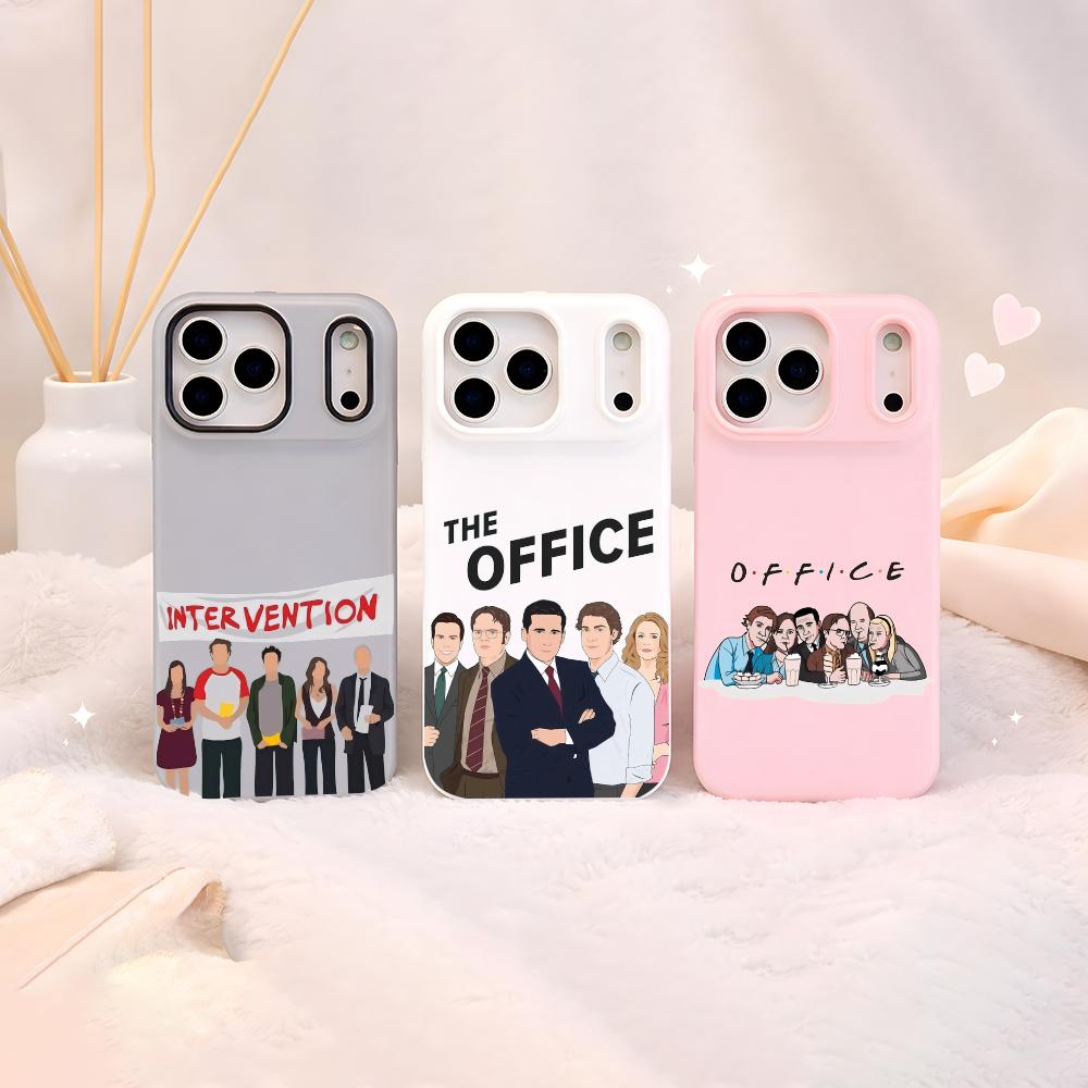 Phone Cases Yellow - เคสโทรศัพท์ลายซีรีส์ตลก The Office แบบใส สำหรับ iPhone