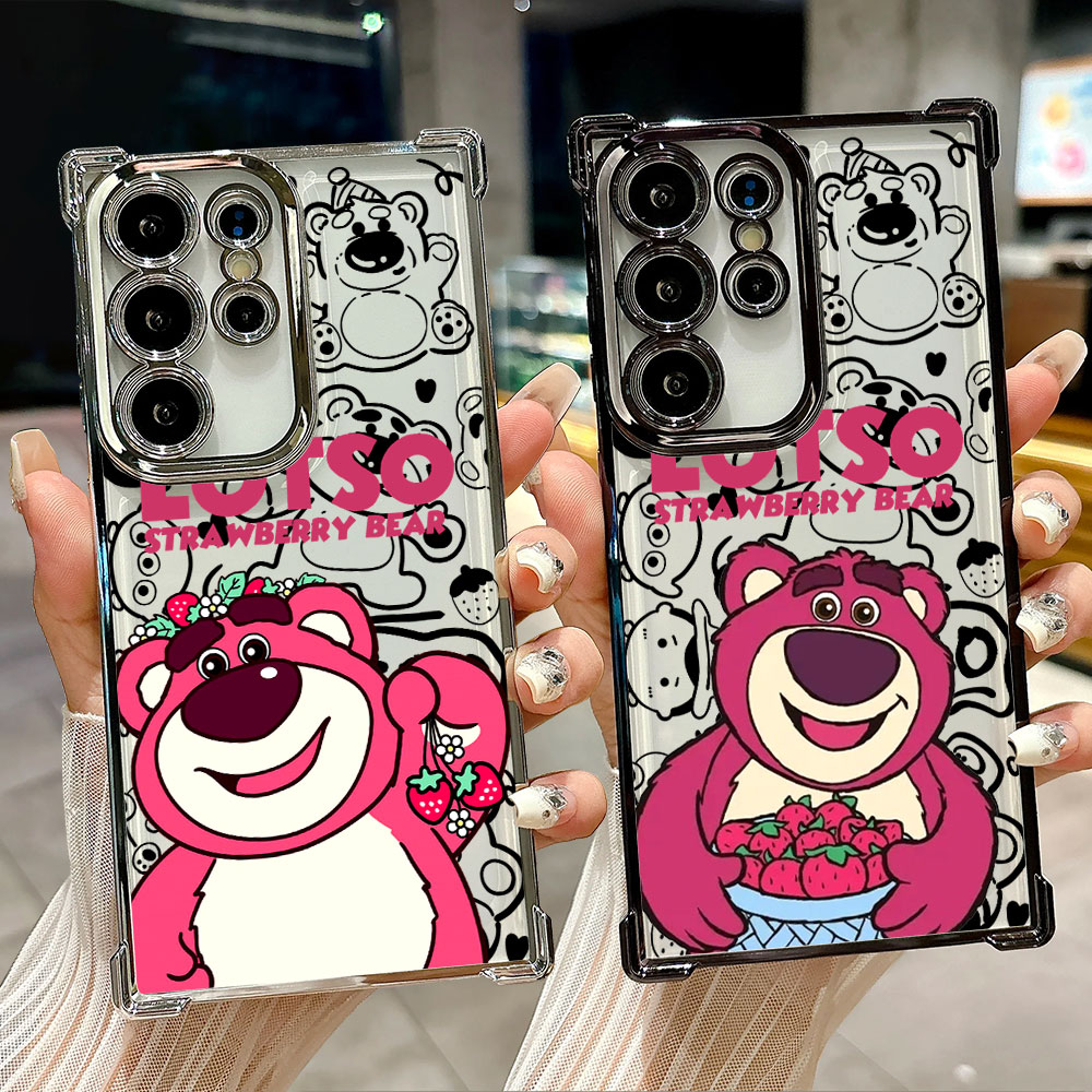 Phone Cases Disney - เคสซิลิโคนลายหมีโลตโซ สตรอว์เบอร์รี สำหรับ Samsung Galaxy S26