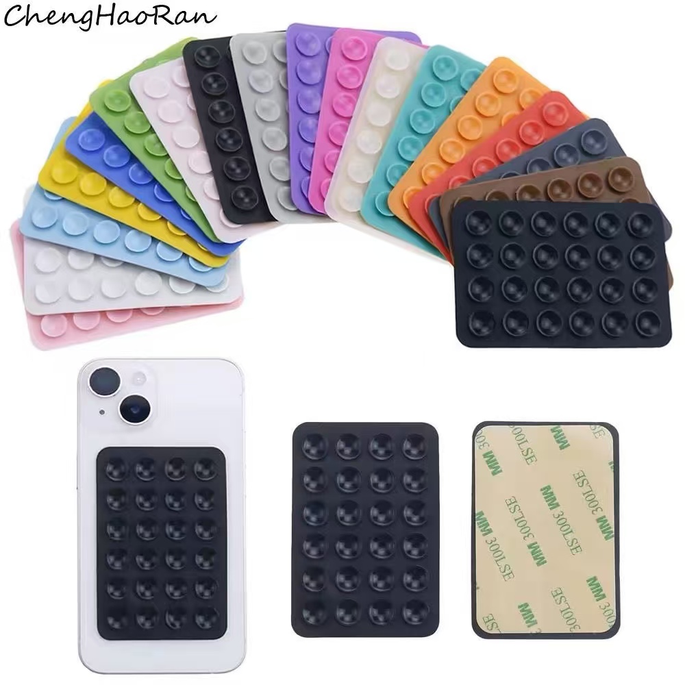 Phone Cases Casely - แผ่นยึดโทรศัพท์ซิลิโคนอเนกประสงค์แบบสุญญากาศ รูปทรงสี่เหลี่ยม ป้องกันการลื่น ติดด้านหลังเคสโทรศัพท์แบบด้านเดียว