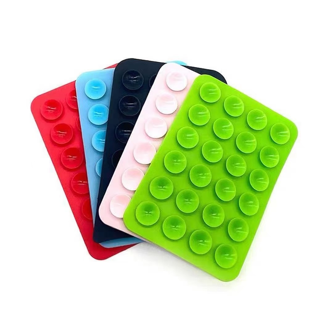 Phone Cases Casely - ที่วางโทรศัพท์แบบซิลิโคนพร้อมถ้วยดูดสุญญากาศ แผ่นกาวกันลื่นทรงสี่เหลี่ยมสำหรับเคสโทรศัพท์ แผ่นแขวนอเนกประสงค์