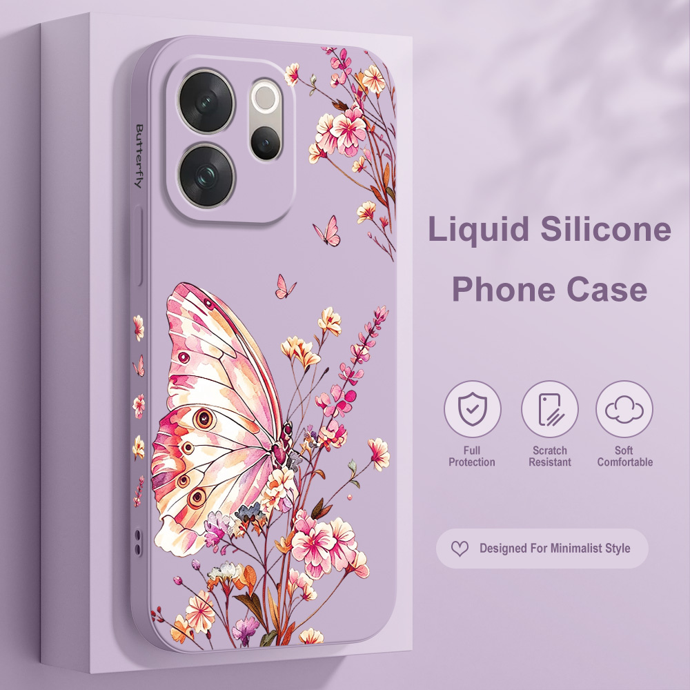 Phone Cases Vivo - เคสโทรศัพท์ลายผีเสื้อสำหรับ Vivo V70 V70E V60 V60E