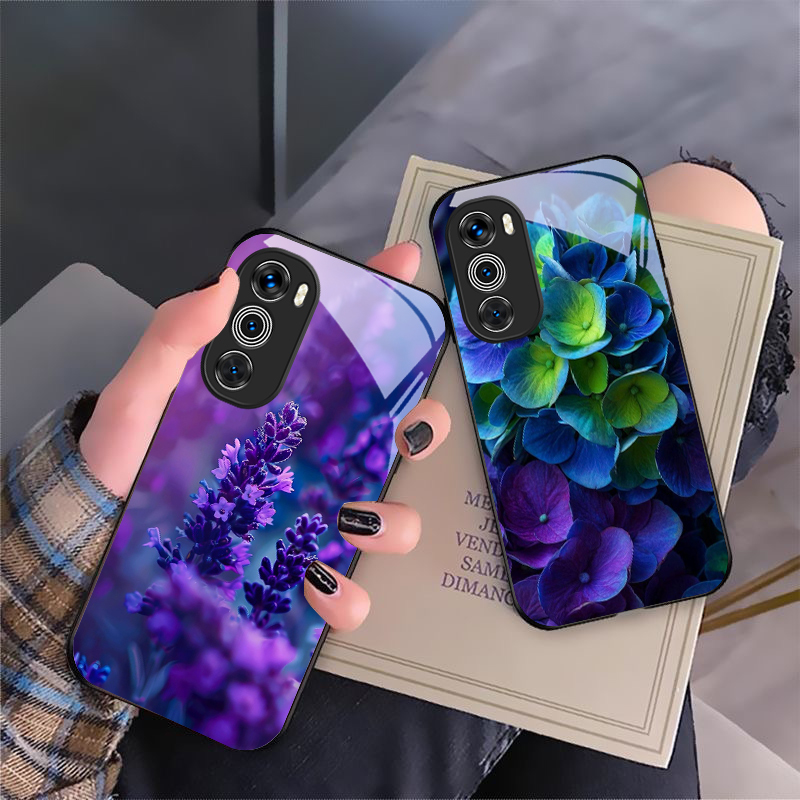 Phone Cases Moto G - รูปแบบดอกทิวลิปสีม่วงสําหรับ Motorola Moto G 14 22