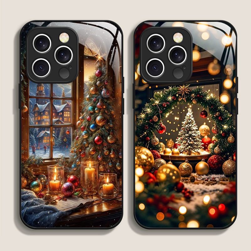 Phone Cases Iphone 17 Pro - เคสโทรศัพท์ลายต้นคริสต์มาส ของขวัญ ทิวทัศน์เมืองหิมะ สำหรับ iPhone 17
