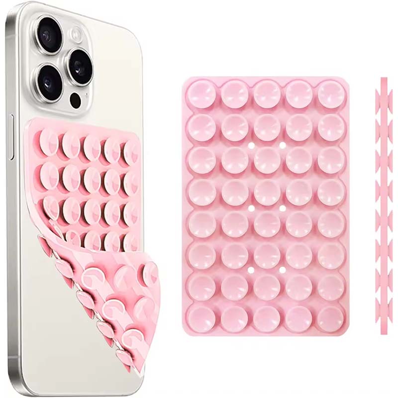 Phone Cases Casely - ขาตั้งโทรศัพท์แบบซิลิโคนพร้อมถ้วยดูดสุญญากาศ ยึดติดแน่นด้วยกาวสองหน้า ไม่ต้องใช้มือจับ แผ่นยึดสำหรับวิดีโอ ซิลิโคนยางดูดสุญญากาศ เคสซิลิโคน