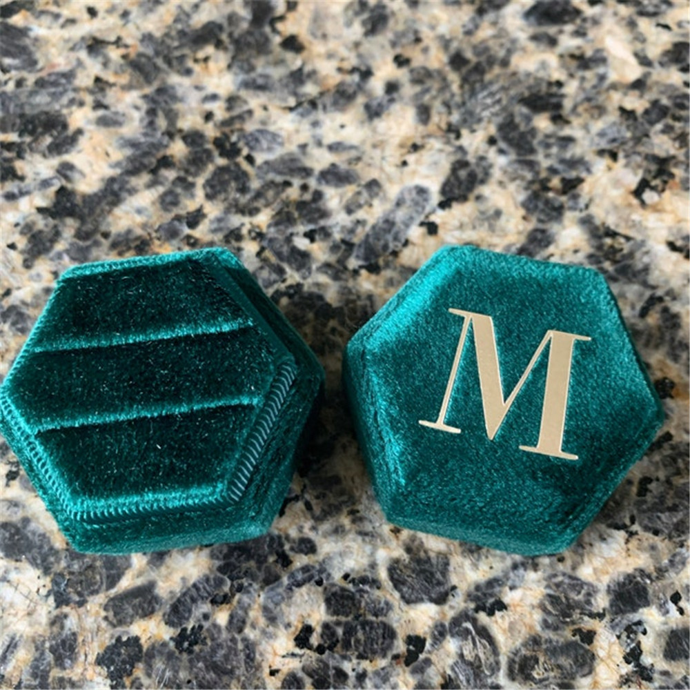 สีเขียว Hexagon กล่องกำมะหยี่  - Monogram Custom Case บทวิจารณ์และราคา