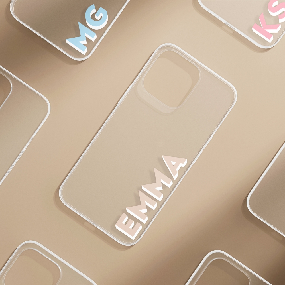 เคสโทรศัพท์มีตัวอักษรปกอ่อนใสแ - Monogram Custom Case บทวิจารณ์และราคา