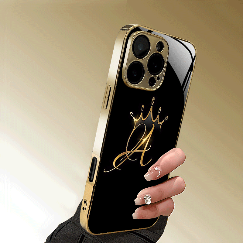 เคสแข็งลายมงกุฎสีทองสำหรับ iPh - Monogram Custom Case บทวิจารณ์และราคา