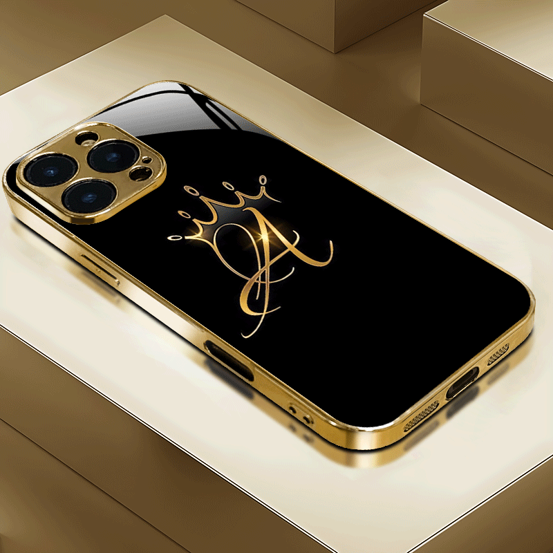 เคสแข็งลายมงกุฎสีทองสำหรับ iPh - Monogram Custom Case บทวิจารณ์และราคา