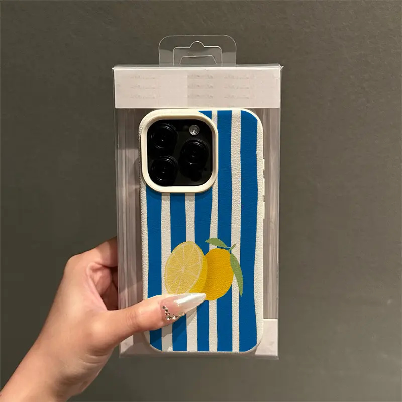 สีเหลืองมะนาวสีฟ้าลายเคสโทรศัพ - Phone Cases Yellow บทวิจารณ์และราคา