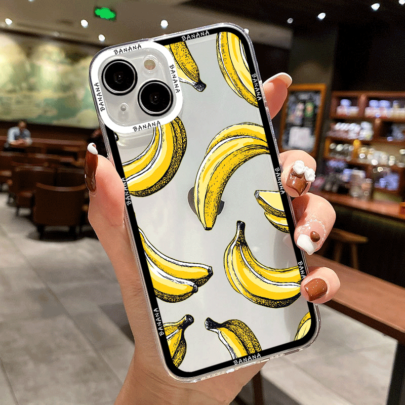 เคสโทรศัพท์ใสพิมพ์ลายกล้วยสีเห - Phone Cases Yellow บทวิจารณ์และราคา