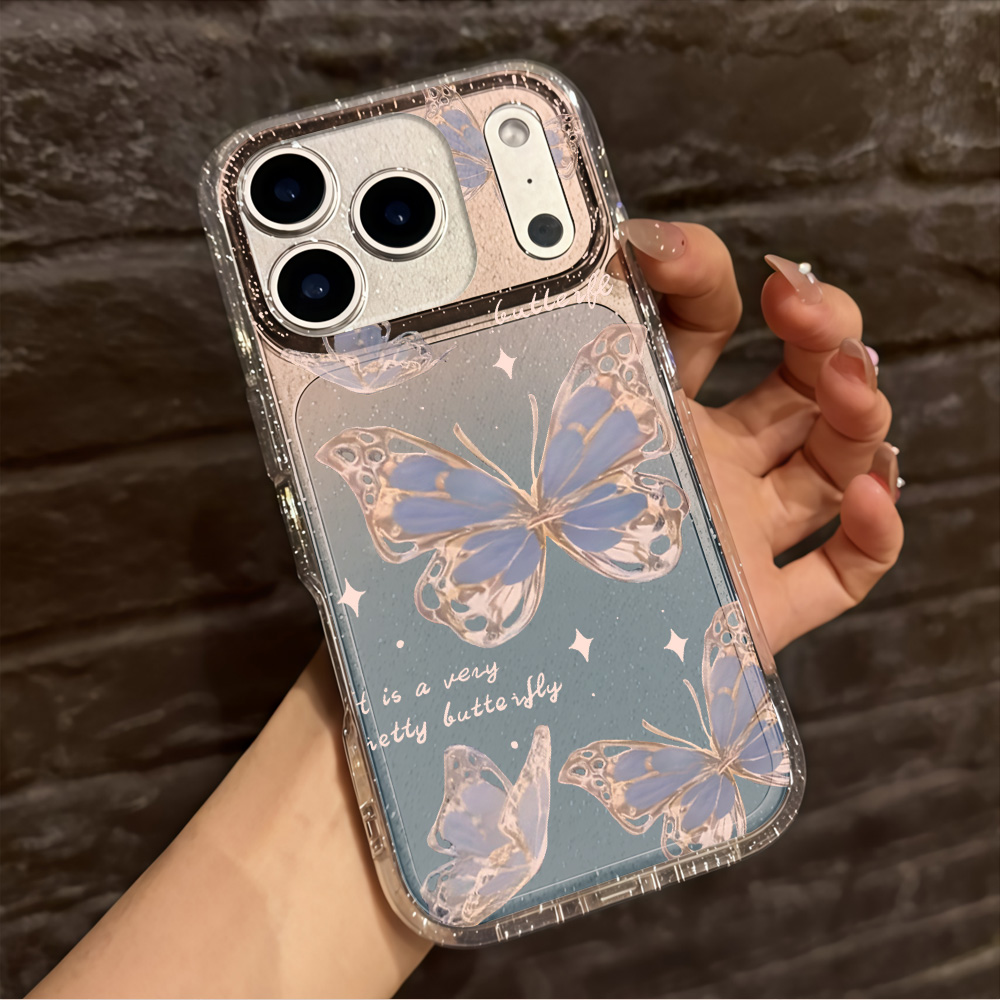 เคสโทรศัพท์ใสลายผีเสื้อสีน้ำเง - Phone Cases Iphone 17 Pro บทวิจารณ์และราคา