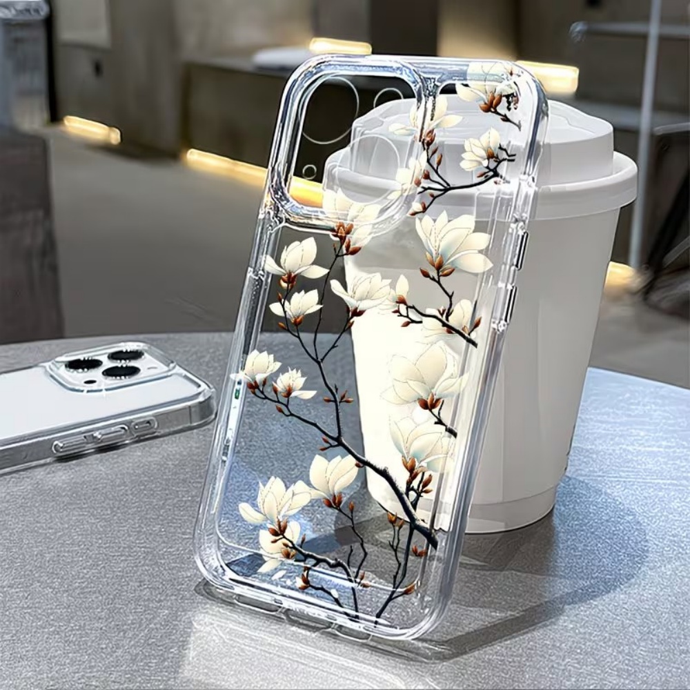 เคสโทรศัพท์ใส TPU ลายดอกแมกโนเ - Phone Cases Trendy บทวิจารณ์และราคา