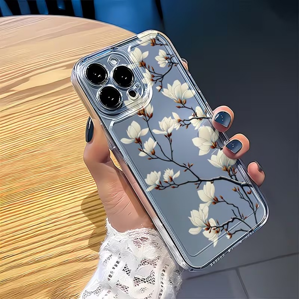 เคสโทรศัพท์ใส TPU ลายดอกแมกโนเ - Phone Cases Trendy บทวิจารณ์และราคา